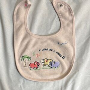 John Lennon Musical Animals Print Baby Bib